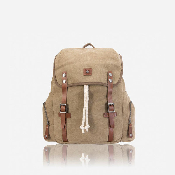 Leather  Backpacks - Casual Backpack 43cm, Khaki