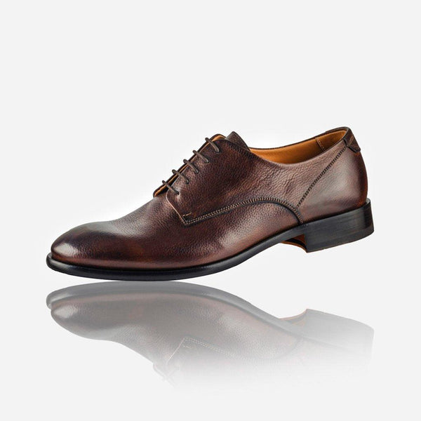Men's Leather Shoes - Men's Leather Lace Up Shoe, Brown