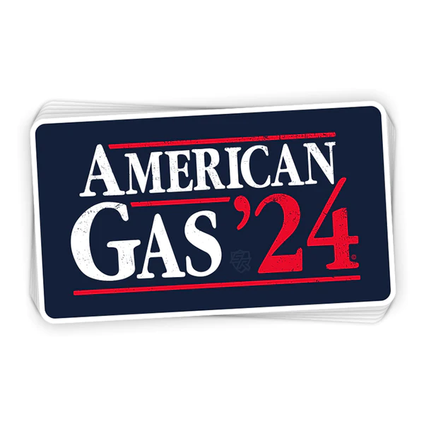 Trump American Gas 2024 Decal 3.75" x 2.16" New Military Steals