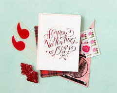 Happy Valentine's Day! Card by Lindsay Letters Valentines Day gift guide 2018 white elm
