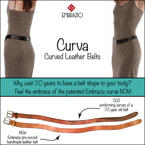 Embrazio Handmade Curved Leather Belt