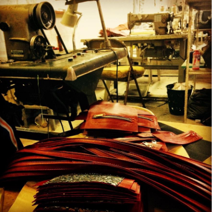 leather handbag construction