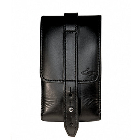 Black Piatto Leather Phone Holster