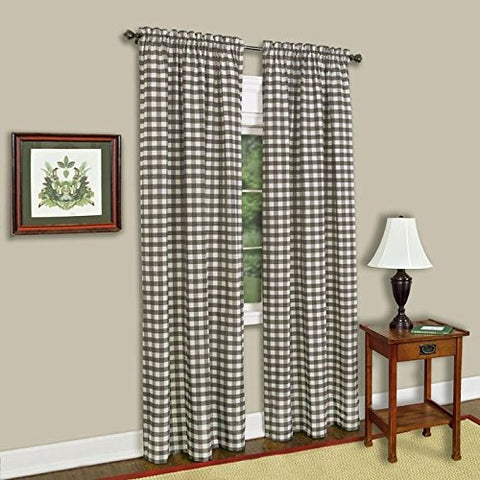 Park Avenue Collection Buffalo Check Panel - 42x63 - Taupe