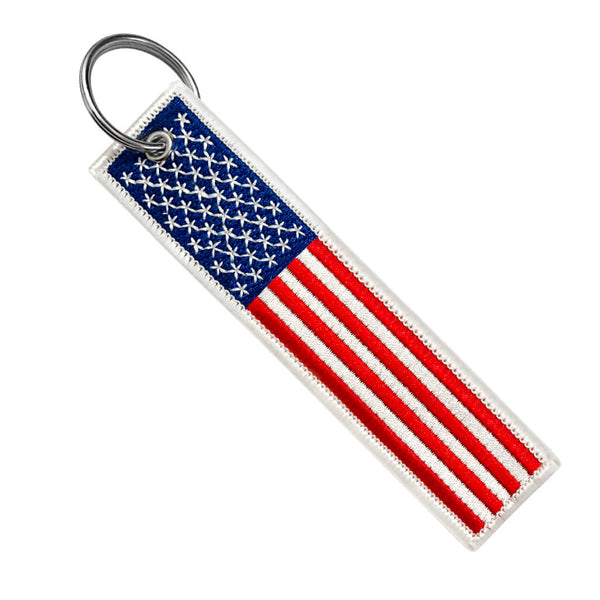 Keychain key ring tags fabric motorcycles car biker cute flag denmark 