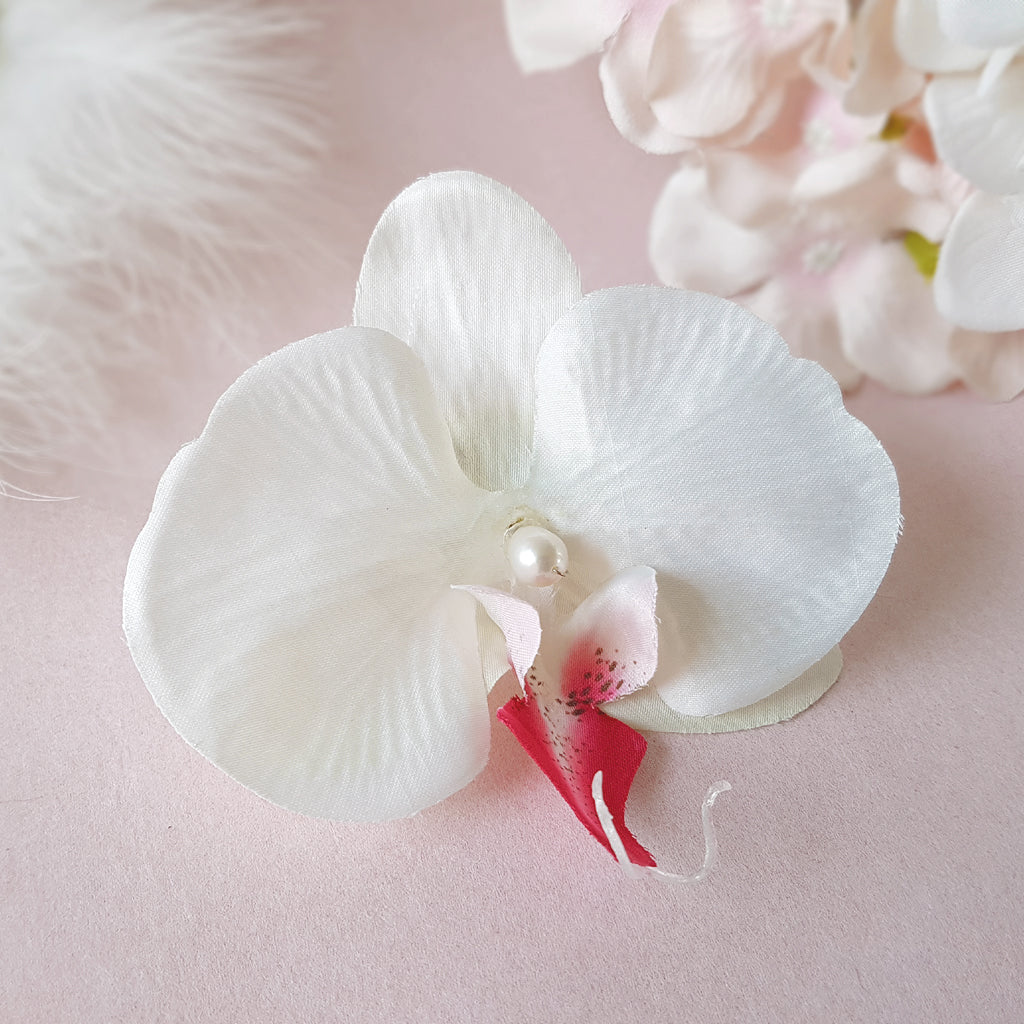 Silk Orchid Bridal Hair Flower | Susie Warner Bridal Hair Accessories