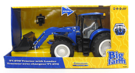 ERT43156 1/16 Scale New Holland Big Farm T7.270 Loader Tractor Plastic Age 3 