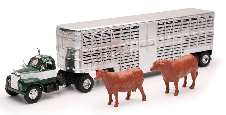 #SS-16116A 1/43 1953 Mack B-61 Livestock Truck with Cattle
