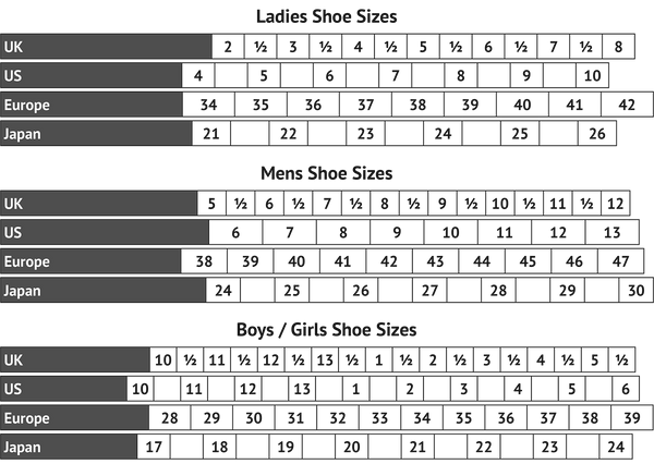 shoe size in eur