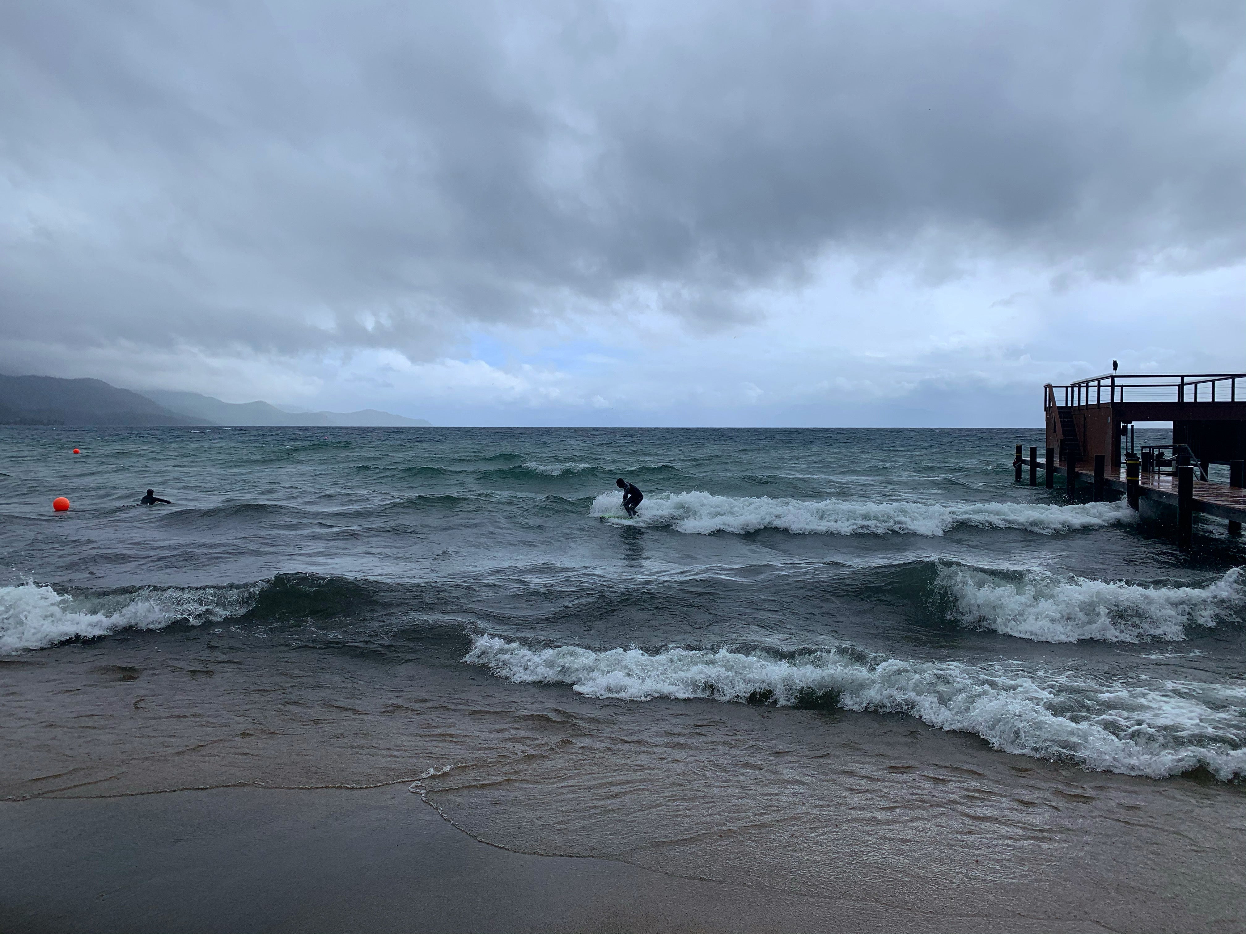 surfing Lake Tahoe