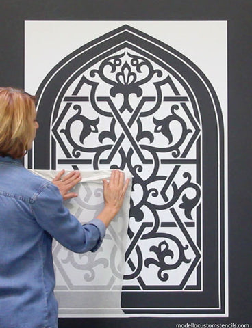 How to apply a Modello vinyl stencil to a wall successfully