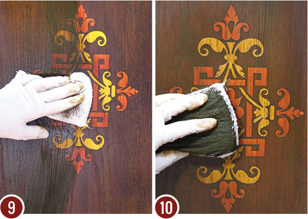 How to Stencil Faux Inlaid Wood Designs - Decorative Wall Finish & Painting Tutorial