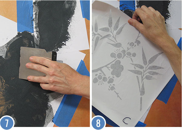 How to Stencil a Custom Oriental Mural: Japanese Dogwood Floral Wall Finish
