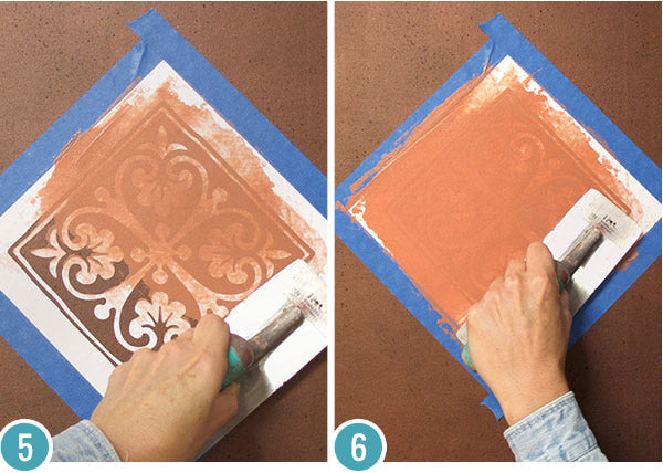 How to Stencil: Old World Faux Pressed Metal Decorative Finish