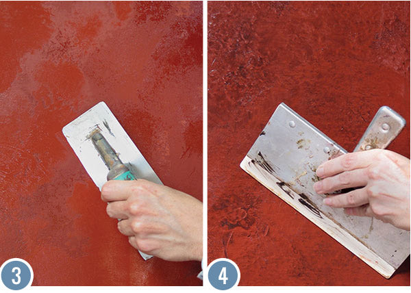 How to Paint a Professional Decorative Finish - Asian Oriental Wall Art Stencils with Red Plaster Finish