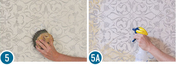 How to Stencil a Fortuny Silk Damask Wall Design - Decorative Painting Tutorial