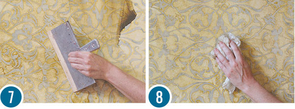How to Stencil a Fortuny Silk Damask Wall Design - Decorative Painting Tutorial