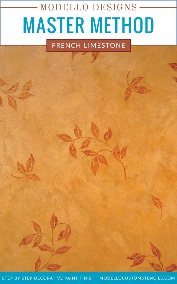 French Wall Finish Decorative Painting Tutorial with Custom Wall Stencils & Limestone Plaster