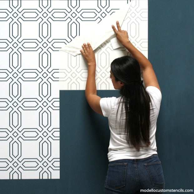 How to Paint a Fast & Easy Wall Design with Modello Custom Vinyl Stencils [VIDEO Tutorial] - modellocustomstencils.com