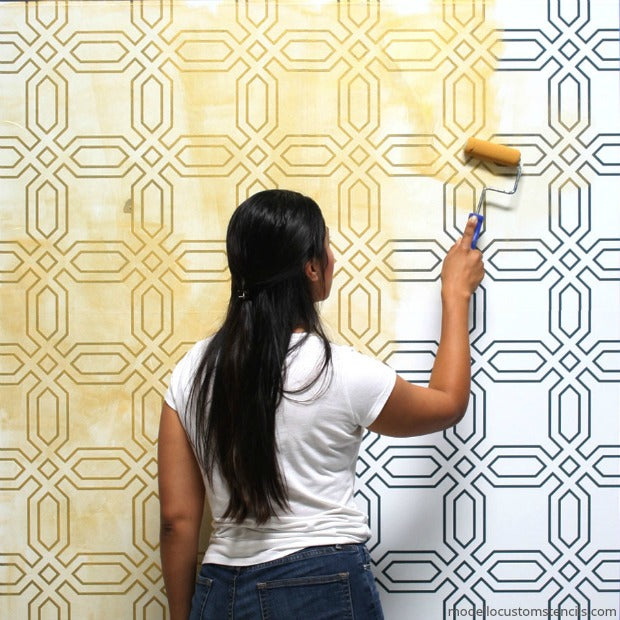 How to Paint a Fast & Easy Wall Design with Modello Custom Vinyl Stencils [VIDEO Tutorial] - modellocustomstencils.com