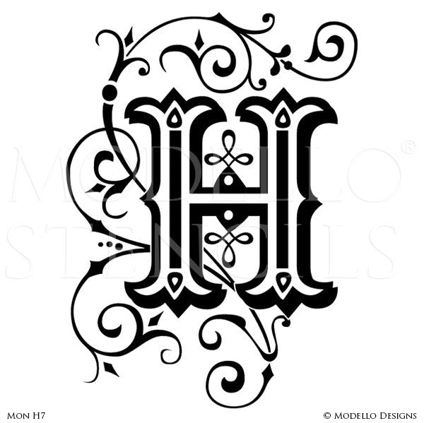 Monogram Wall Art - Custom Lettering Stencils from Modello Designs – Modello® Designs