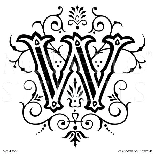Monogram Wall Art - Custom Lettering Stencils from Modello Designs – Modello® Designs