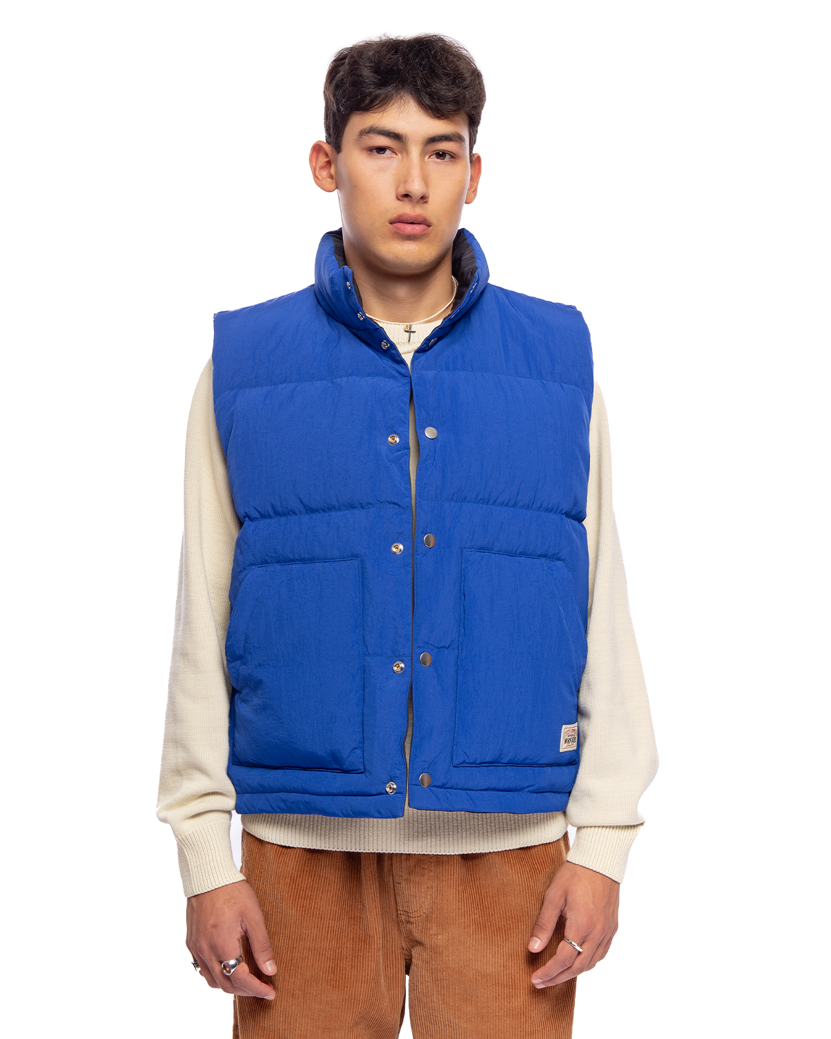 Reversible Down Workgear Vest Black/Royal Blue