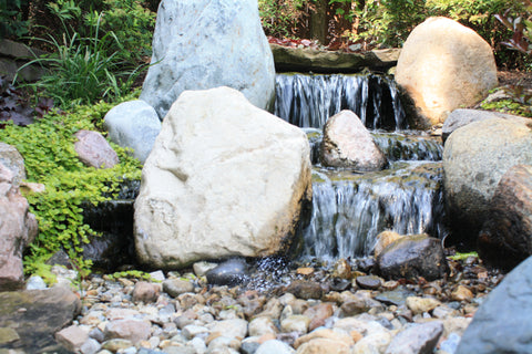 waterfall with high efficiency pump