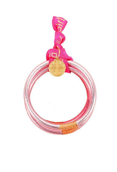 BUDHAGIRL Bangles in Carousel Pink, ombre of pink bangles, hot pink to light pink, set of 4