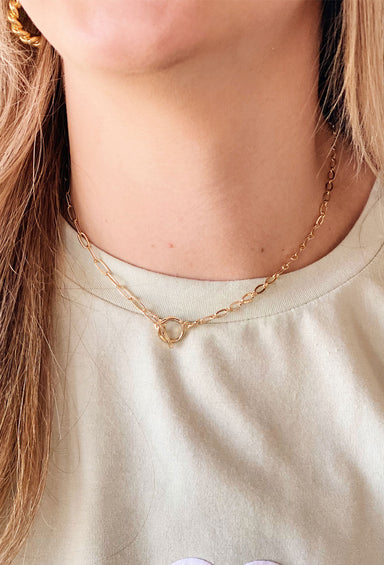 Dainty Details Chain Link Necklace, hinge closure, chain link chain