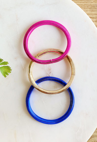 Emma Bracelet Set in Multi, set of 3 spring bracelets