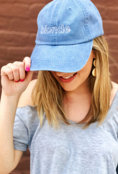 Friday + Saturday Blonde Hat, Blonde Baseball Cap, Baseball Cap