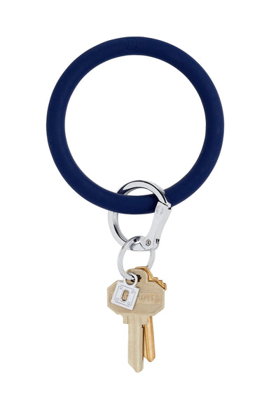 oventure silicone keyring in midnight navy, navy blue keychain