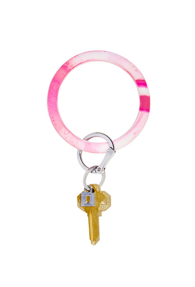 pink marble key ring, silicone key ring, hands free key ring, oventure key ring