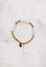 Positivity Bead & Tassel Bracelet,  gold bead white block letter tassel bracelet 
