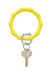 Silicone Big O® Key Ring - Yes Yellow Bamboo, bright yellow bamboo inspired silicone key ring 