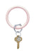 O-Venture Silicone Key Ring in Pearlized Rose, big O key ring, silicone, pearlized, champagne color