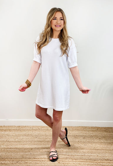 Z SUPPLY Gigi Terry Mini Dress, white mini dress