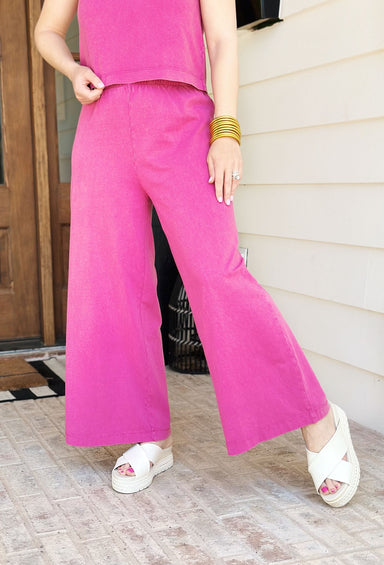 Z SUPPLY Scout Jersey Flare Pant in Sweet Plum, wide leg pants