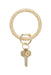 O-Venture Silicone Key Ring in Gold Rush Cheetah, gold and white cheetah print key ring, silicone