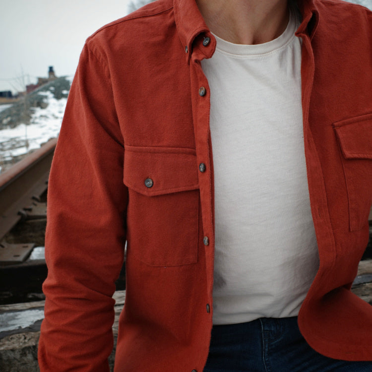 BURNT ORANGE UTILITY FLANNEL