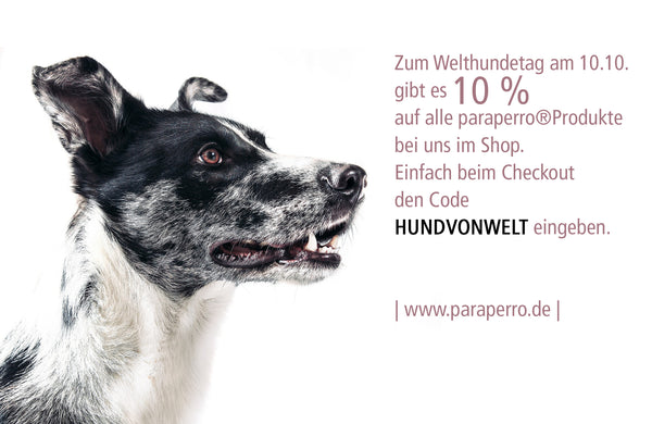 Welthundetag Aktion am 10.10. bei paraperro - Rabatt auf Hundebetten, Hundedecken, Mode und mehr