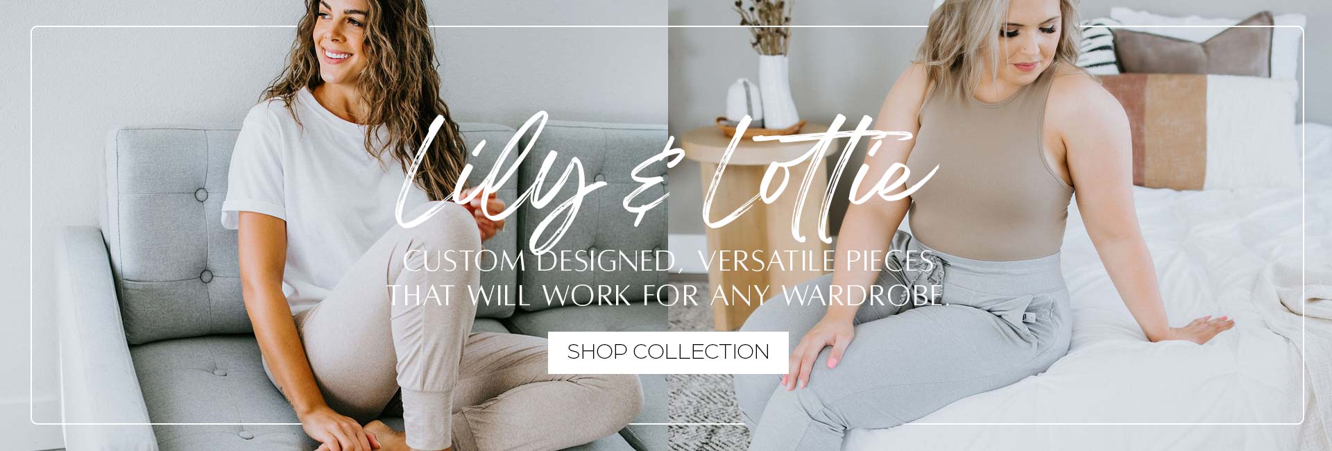 Models wearing clothing from Lauriebelles Lily & Lottie Collection