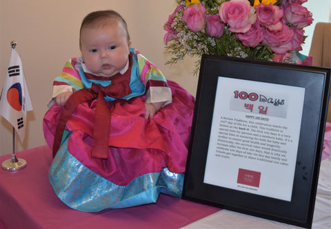 100th Day Korean baby Girl Hanbok Rental