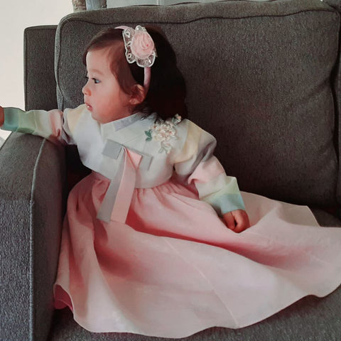 Korean first birthday hanbok rental one year girl