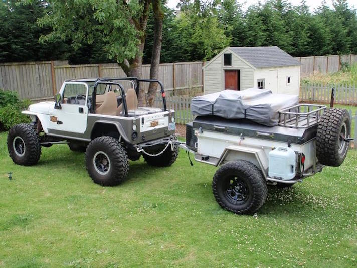 Offroad jeep trailer