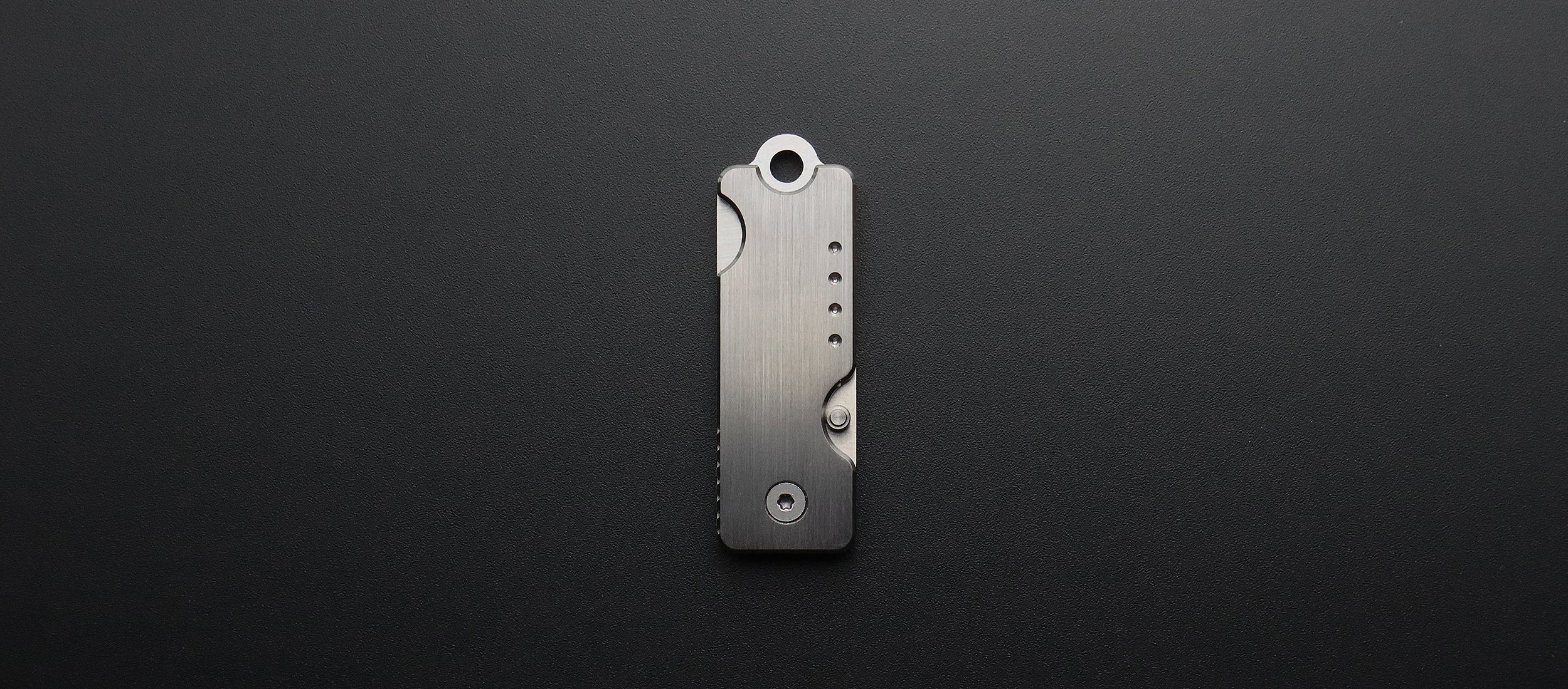 Brushed Bandit Titanium Keychain Knife - Quiet Carry