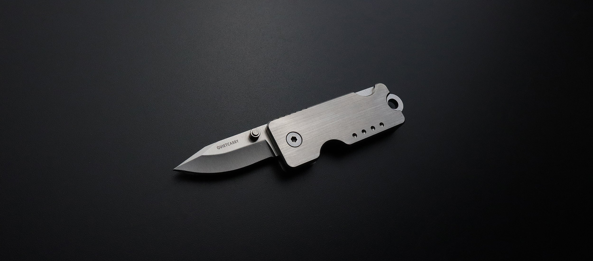 Brushed Bandit Titanium Keychain Knife - Quiet Carry