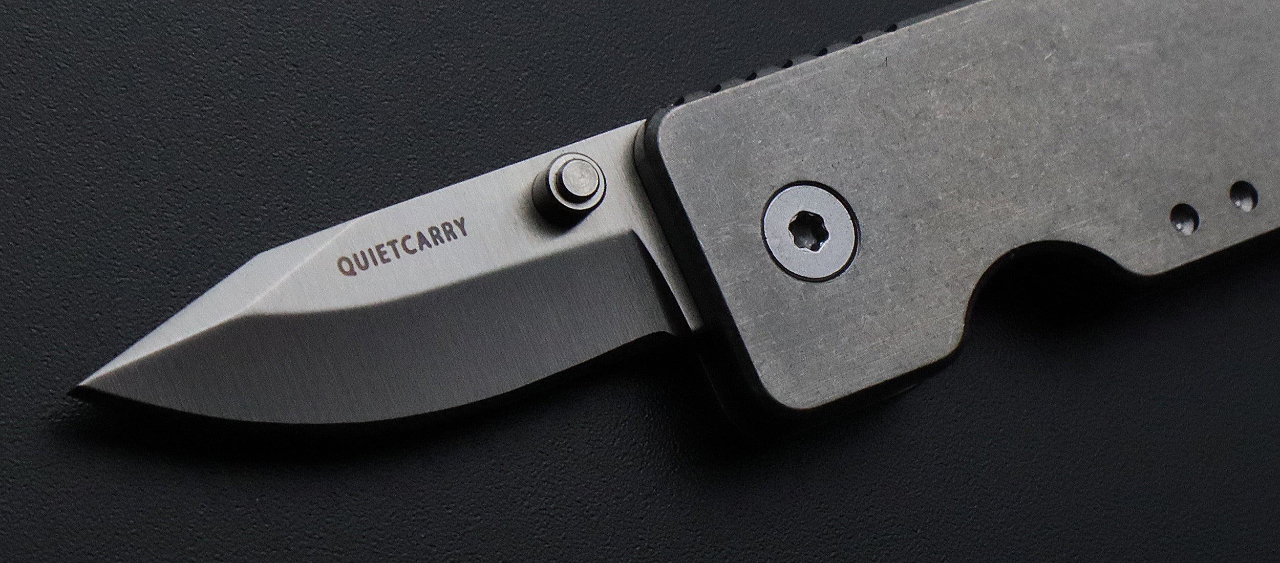 Stonewash Bandit Titanium Keychain Knife - Quiet Carry