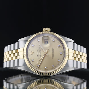 Rolex Datejust Champagne Diamond Dial 16013 - Circa 1986 3